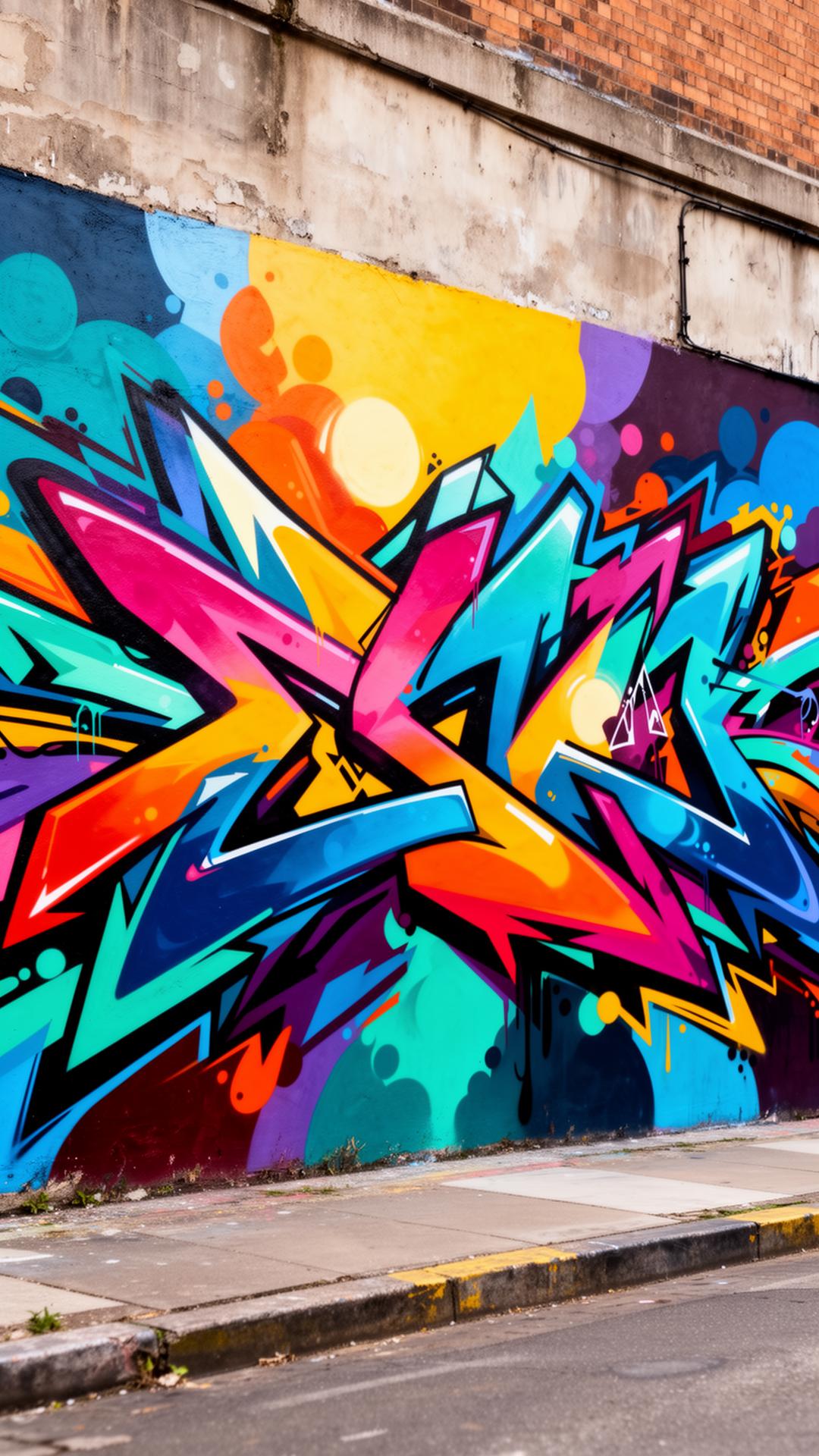 Street art contemporain et coloré
