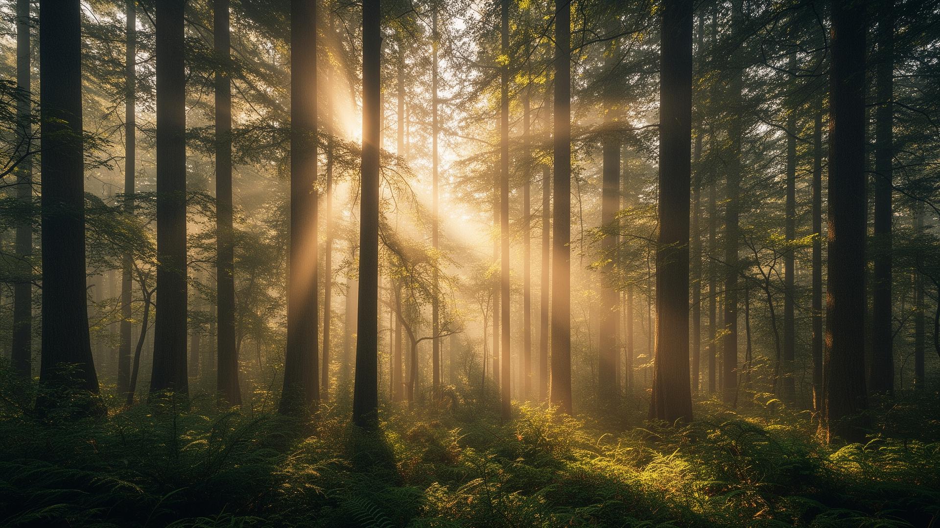 Sous-bois et lumière filtrée