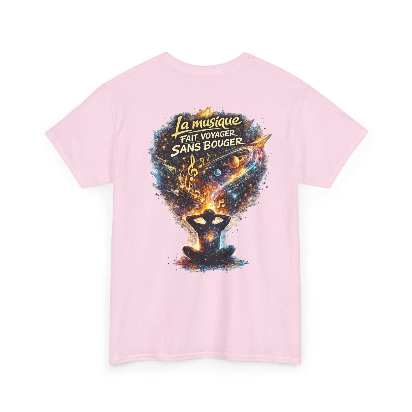 T-shirt “La musique fait voyager sans bouger” Unisexe Adultes – Emysterre