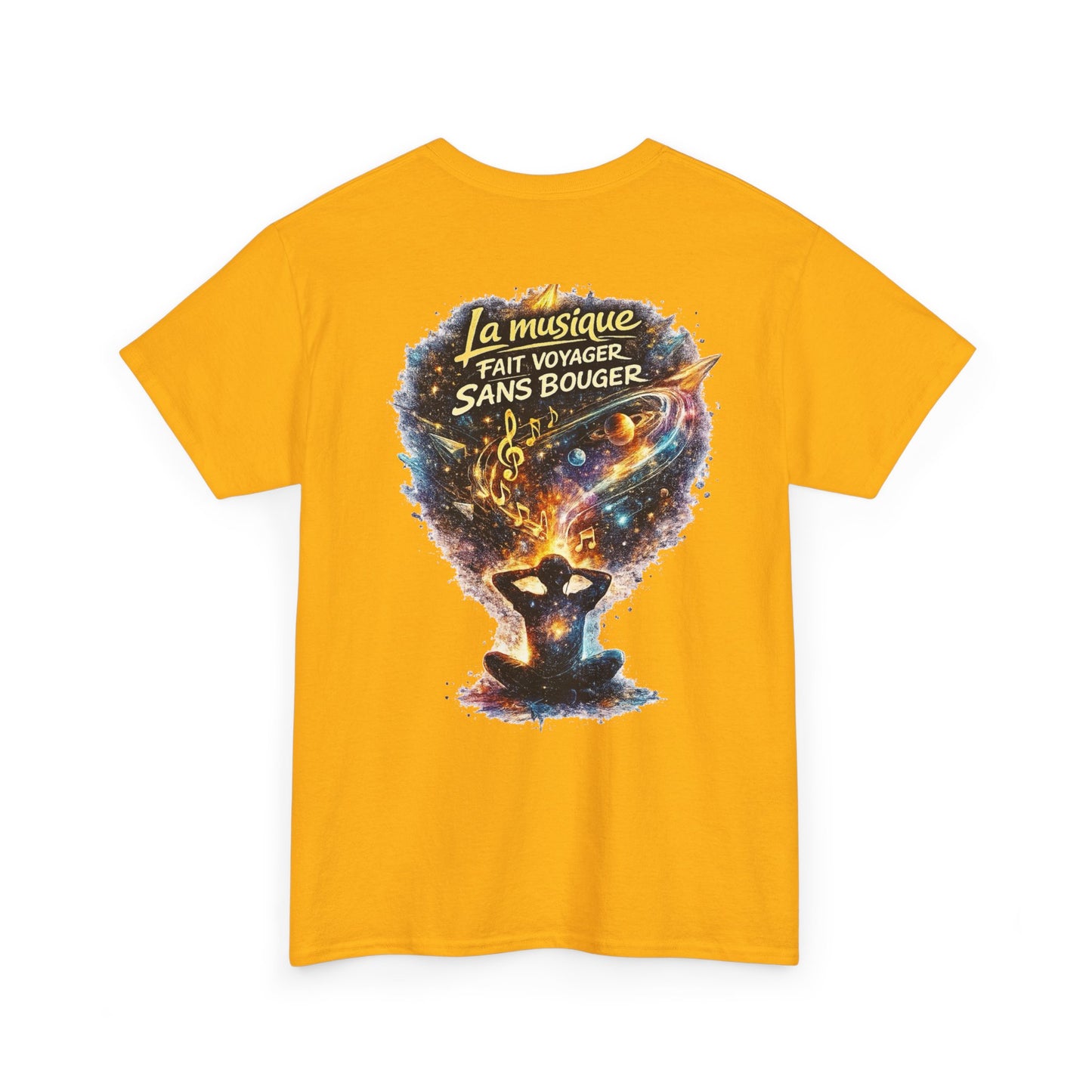 T-shirt “La musique fait voyager sans bouger” Unisexe Adultes – Emysterre