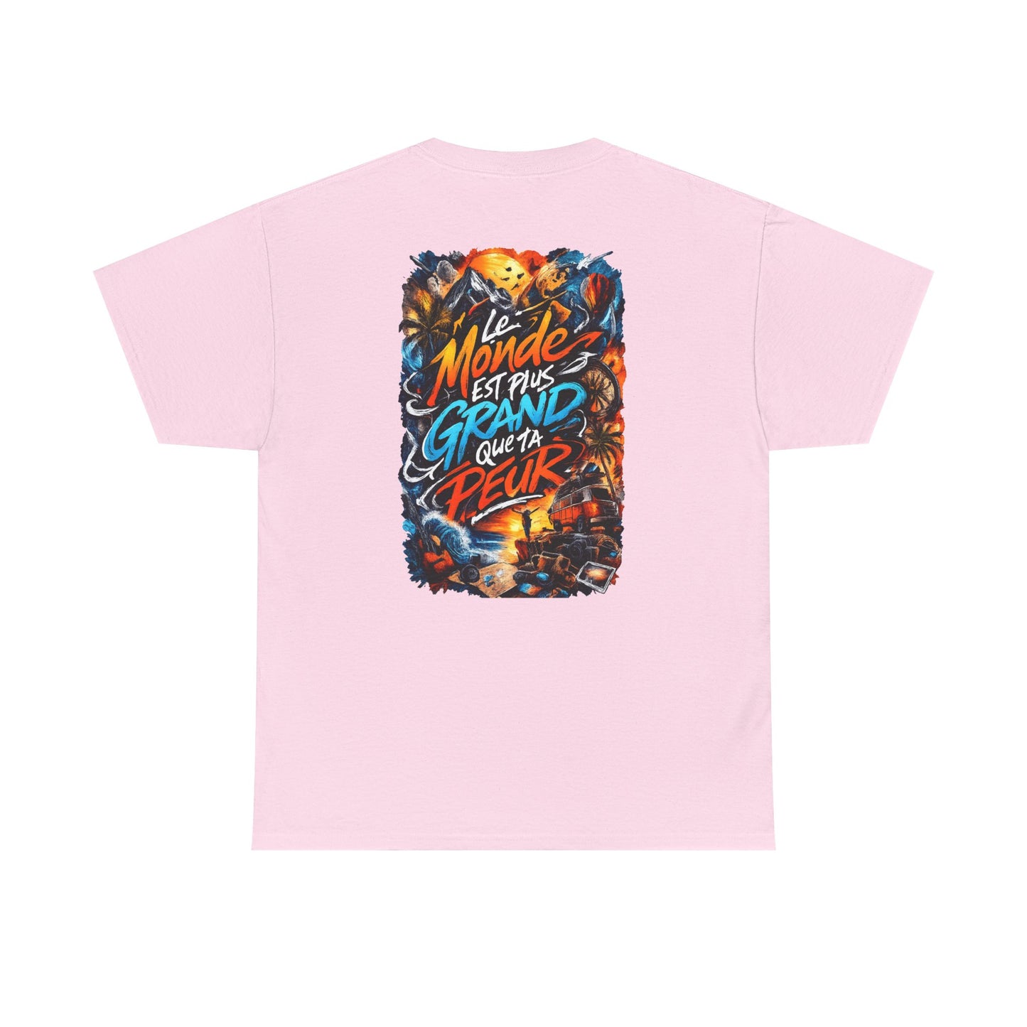 T-shirt “Le monde est plus grand que ta peur” Unisexe Adultes – Emysterre