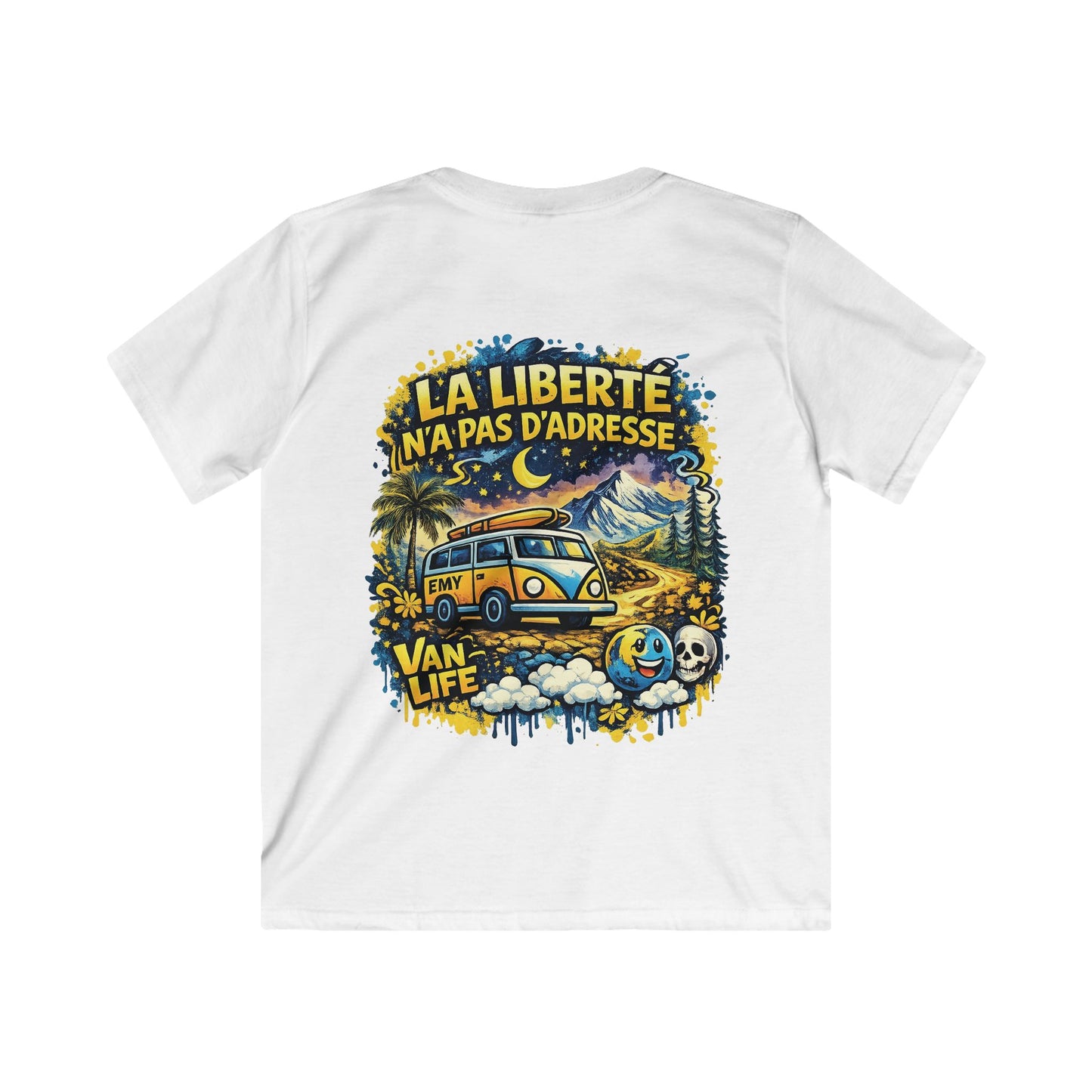 T-shirt jeunesse unisexe “La liberté n’a pas d’adresse” – Emysterre