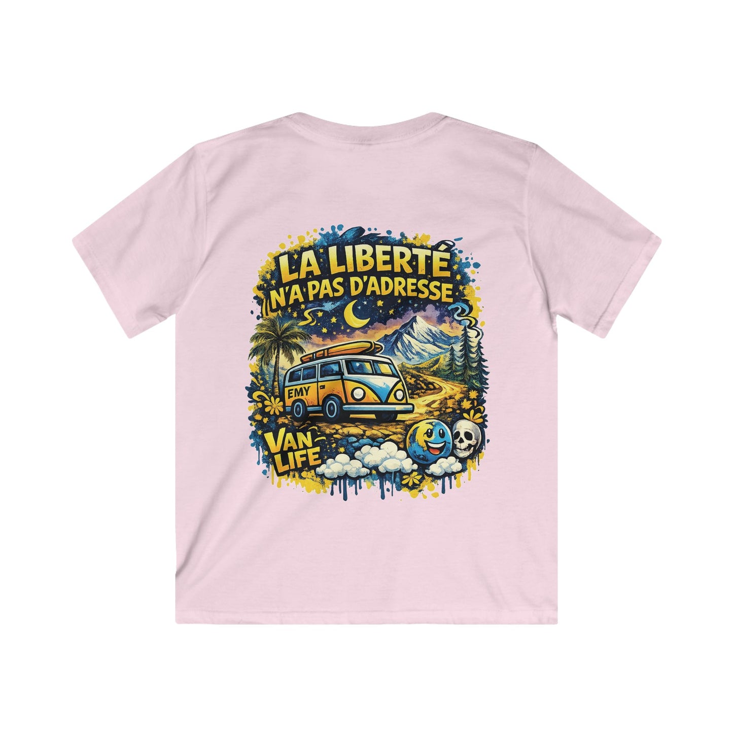 T-shirt jeunesse unisexe “La liberté n’a pas d’adresse” – Emysterre