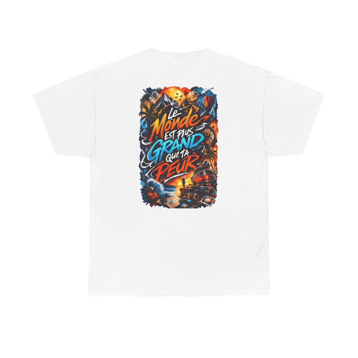 T-shirt “Le monde est plus grand que ta peur” Unisexe Adultes – Emysterre