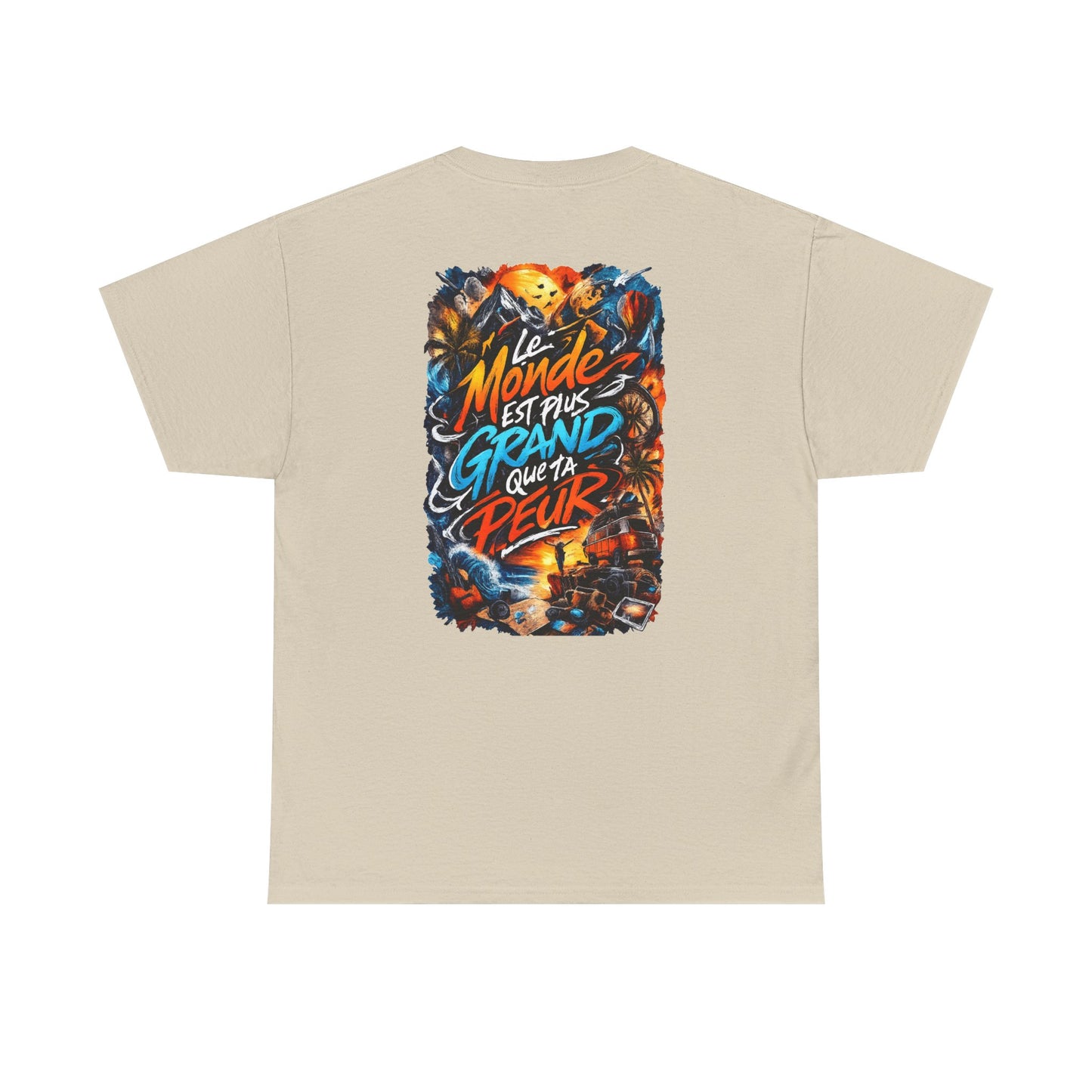 T-shirt “Le monde est plus grand que ta peur” Unisexe Adultes – Emysterre