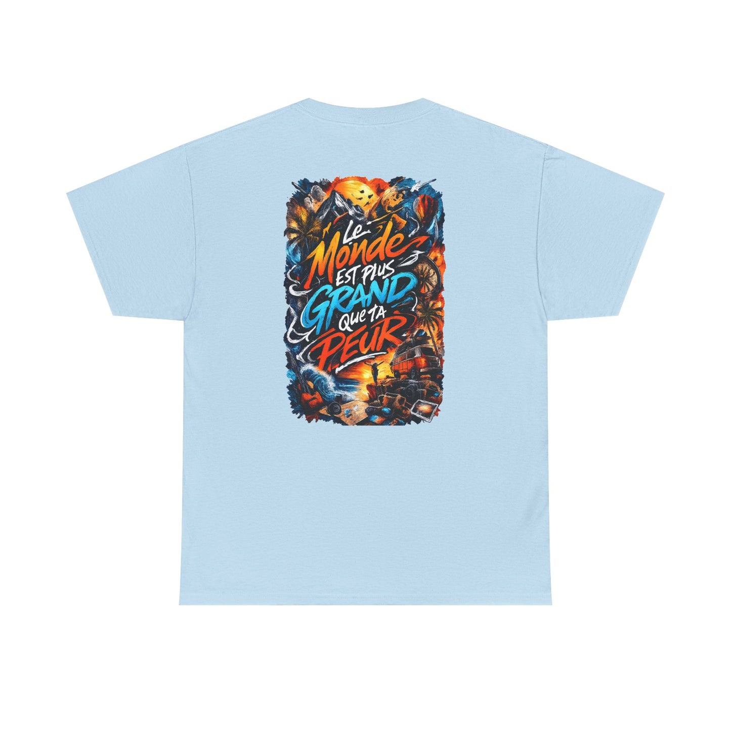 T-shirt “Le monde est plus grand que ta peur” Unisexe Adultes – Emysterre